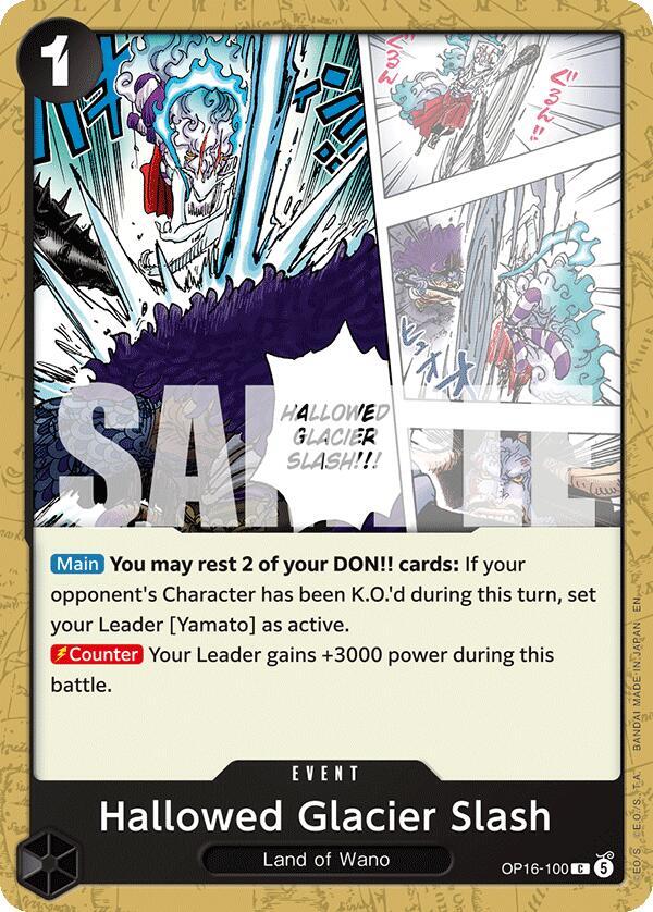 Hallowed Glacier Slash (OP16-100) - The Time of Battle (Common) [OP16-100] — one-piece card
