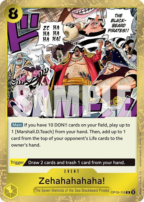 Zehahahahaha! (OP16-116) (V.1) - The Time of Battle (Rare) [OP16-116] — one-piece card