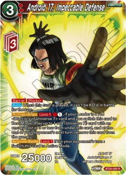 Android 17, Impeccable Defense (V.1 - Rare) - Power Absorbed (Rare) [BT20-005]