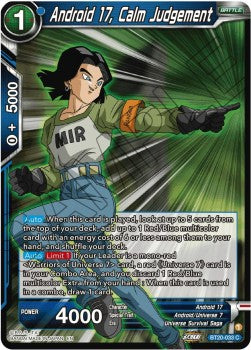 Android 17, Calm Judgement (V.1 - Common) - Power Absorbed (Common) [BT20-033] Hover Image