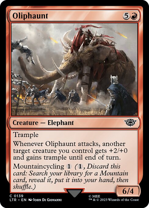 Oliphaunt – The Lord of the Rings: Tales of Middle-earth (LTR-139) Magic: The Gathering card