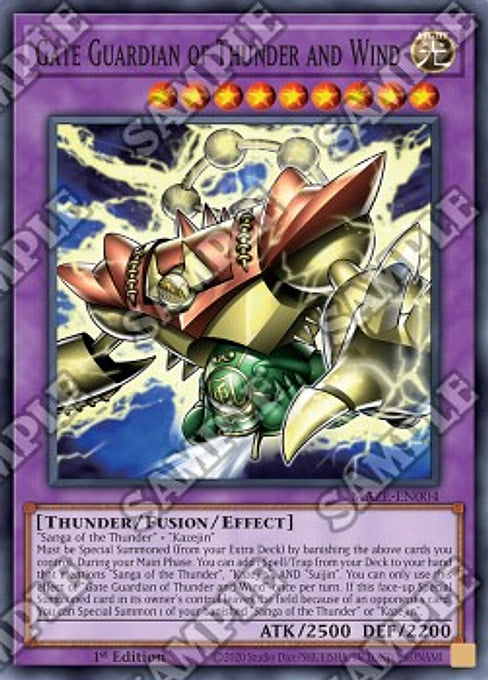 Gate Guardian of Thunder and Wind — Maze of Memories (MAZE-004) Yu-Gi-Oh! card Hoofdafbeelding