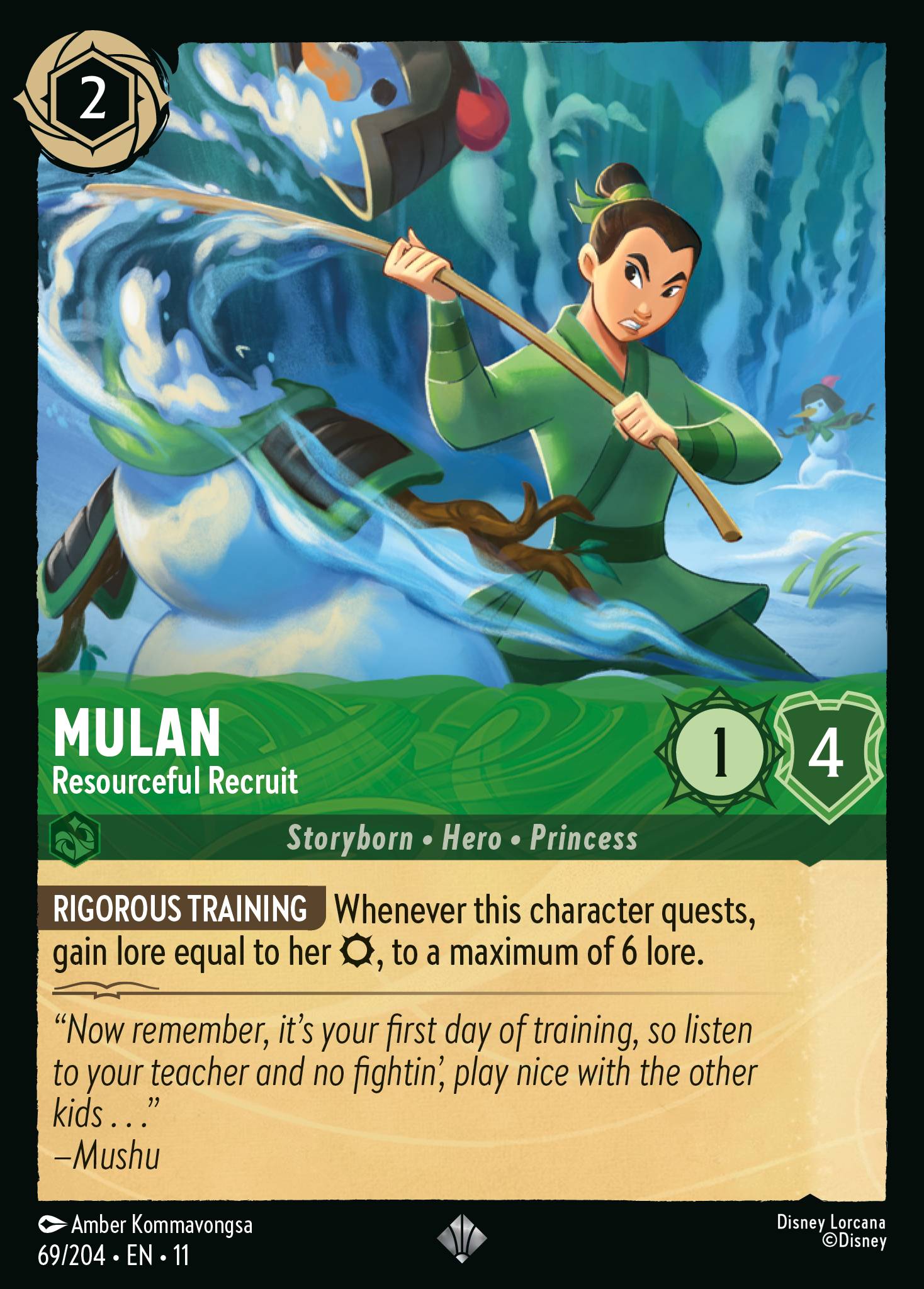 Mulan - Resourceful Recruit — Winterspell (11WSP-69) Disney Lorcana card