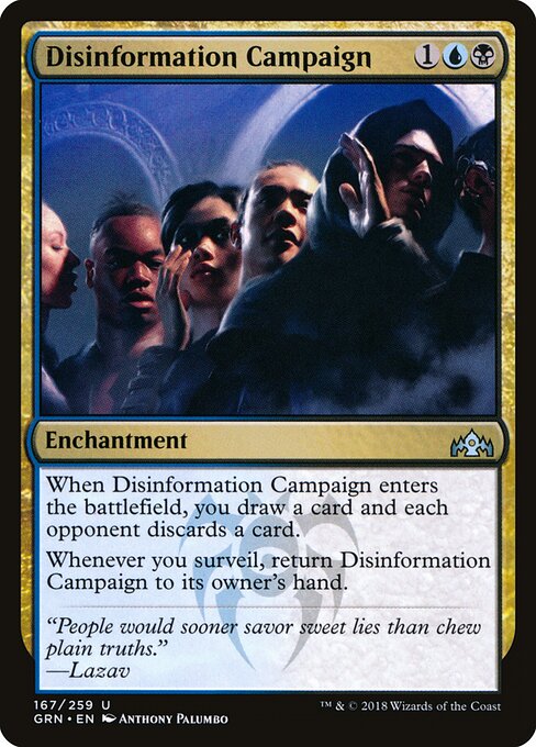 Disinformation Campaign – Guilds of Ravnica (GRN-167) Magic: The Gathering card