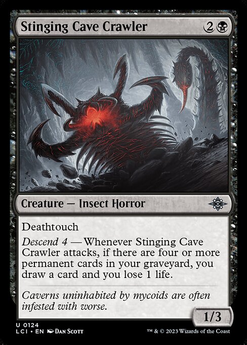 Stinging Cave Crawler – The Lost Caverns of Ixalan (LCI-124) Magic: The Gathering card Hauptbild
