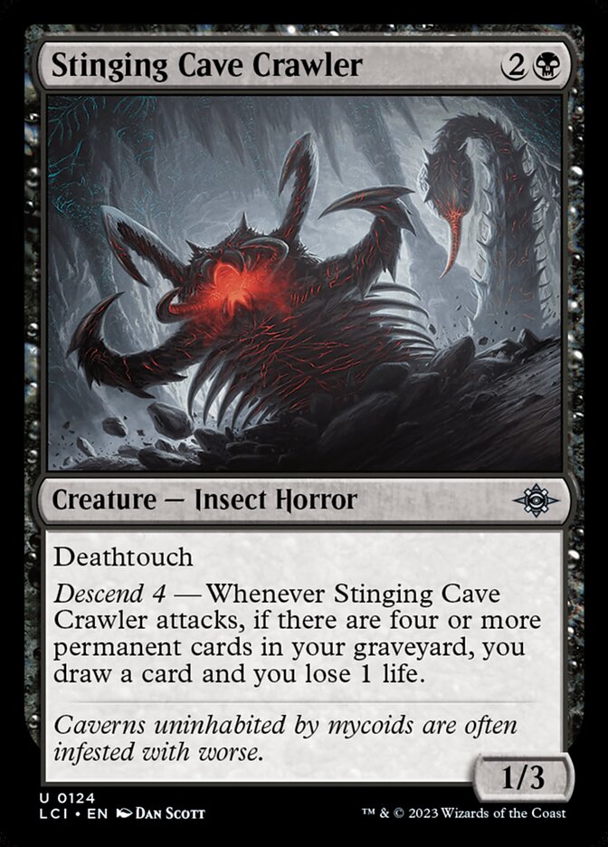 Magic-kaart Stinging Cave Crawler LCI-124 uit The Lost Caverns of Ixalan (Uncommon)