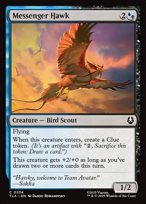Messenger Hawk – Avatar: The Last Airbender (TLA-234) Magic: The Gathering card