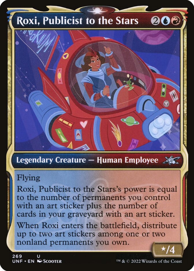 Magic-kaart Roxi, Publicist to the Stars UNF-269 uit Unfinity (Uncommon)