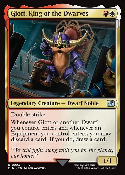 Giott, King of the Dwarves – Final Fantasy (FIN-223) Magic: The Gathering card | LC-REM-20260804-15568986800460-6a7784de-a10d-4ce6-98a5-aaf3e85773b6