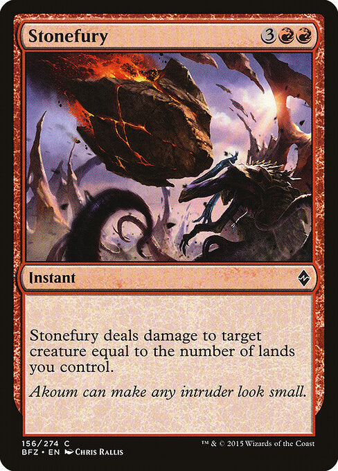 Stonefury – Battle for Zendikar (BFZ-156) Magic: The Gathering card