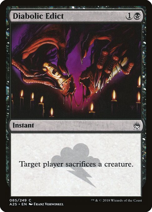 Diabolic Edict – Masters 25 (A25-85) Magic: The Gathering card