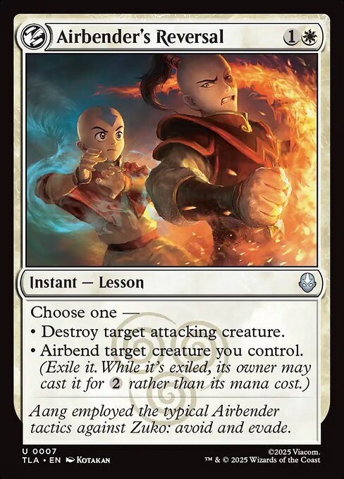 Airbender's Reversal – Avatar: The Last Airbender (TLA-7) Magic: The Gathering card Immagine principale del prodotto