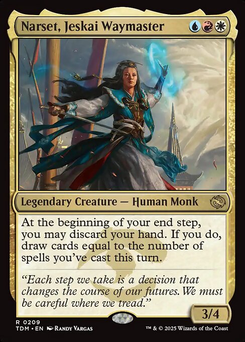 Narset, Jeskai Waymaster – Tarkir: Dragonstorm (TDM-209) Magic: The Gathering card