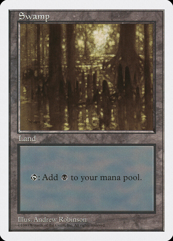 Magic-kaart Swamp 5ED-438 uit Fifth Edition (Land)