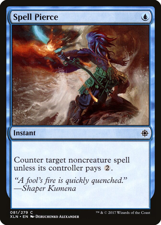 Magic-kaart Spell Pierce XLN-81 uit Ixalan (Common) Hoofdafbeelding