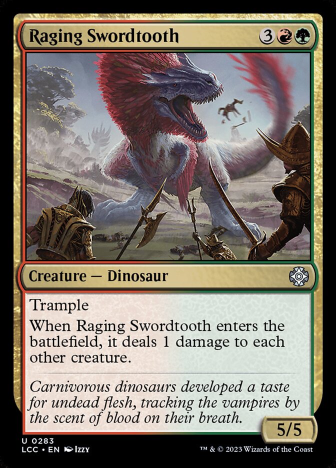 Raging Swordtooth - Commander: The Lost Caverns of Ixalan (Uncommon) [LCC-283]