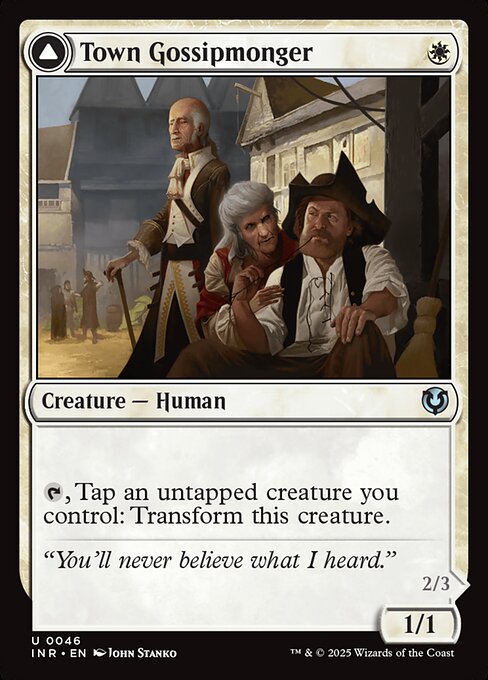 Town Gossipmonger // Incited Rabble – Innistrad Remastered (INR-46) Magic: The Gathering card | LC-REM-20260804-15339691278668-6c91ca3b-9d56-48dd-be0e-d3839c7d3d6c