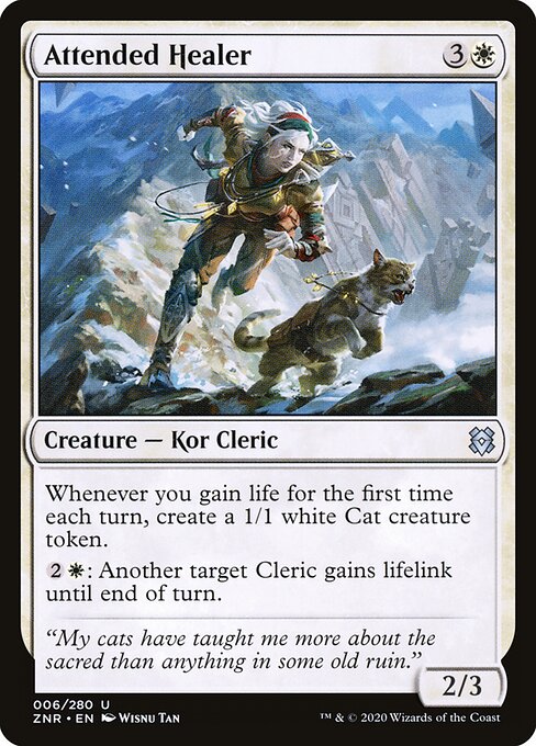 Attended Healer – Zendikar Rising (ZNR-6) Magic: The Gathering card Main image
