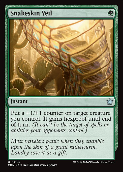 Snakeskin Veil – Magic: The Gathering Foundations (FDN-233) Magic: The Gathering card