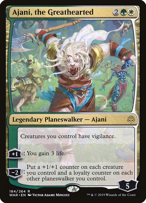 Ajani, the Greathearted – War of the Spark (WAR-184) Magic: The Gathering card Immagine principale del prodotto