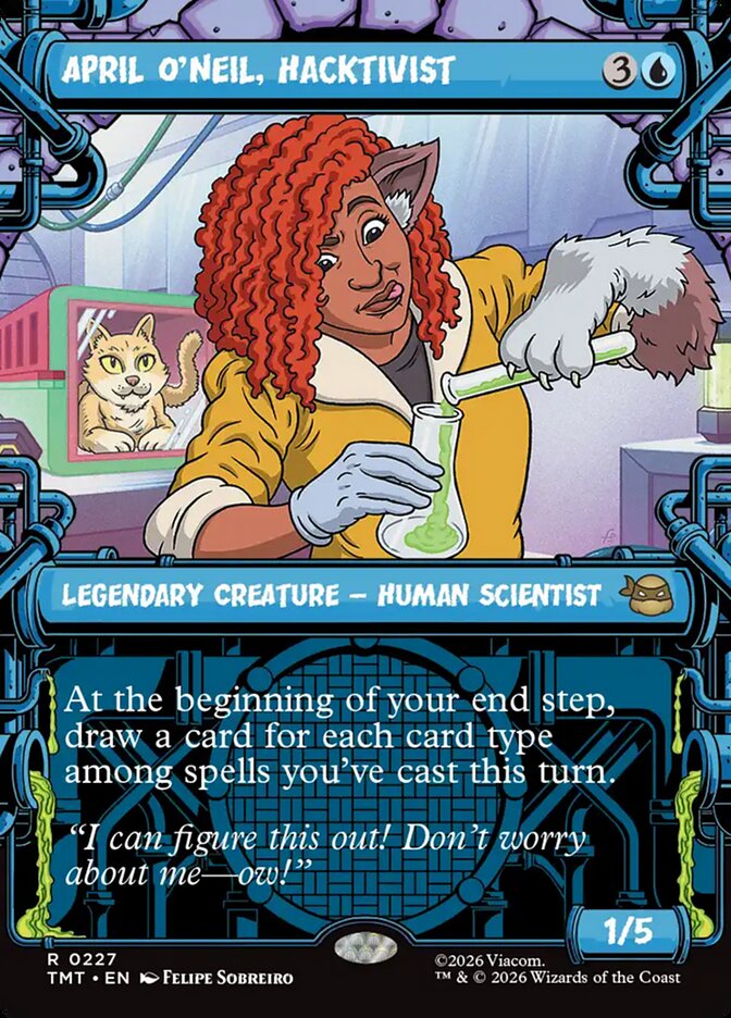 Magic-kaart April O'Neil, Hacktivist TMT-227 uit Teenage Mutant Ninja Turtles (Rare)