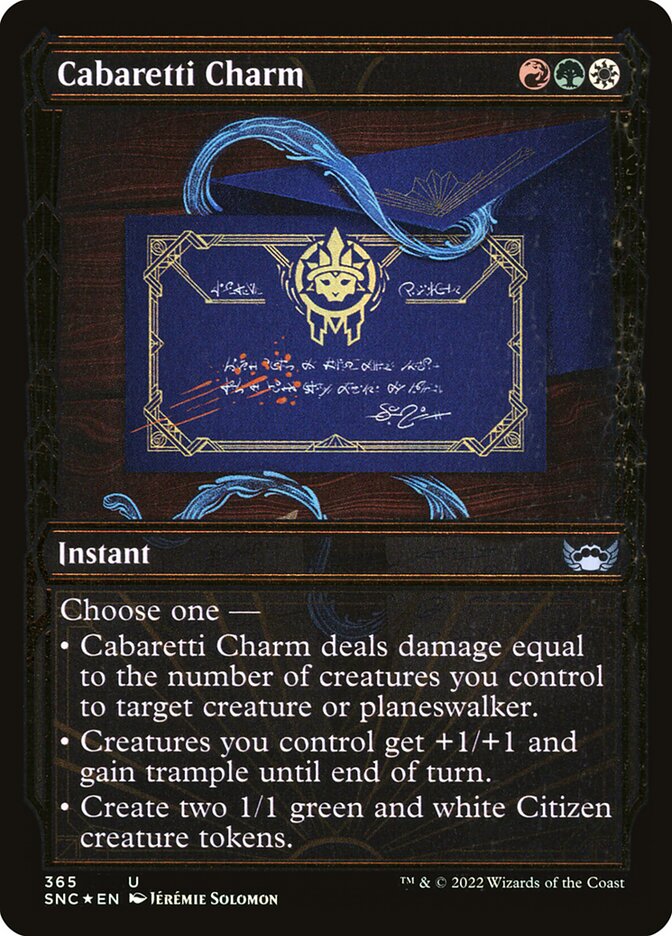 Magic-kaart Cabaretti Charm SNC-365 uit Streets of New Capenna (Uncommon) Imagen principal del producto
