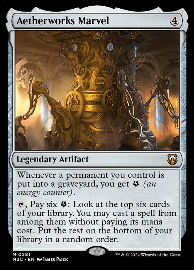Magic-kaart Aetherworks Marvel XM3C-281 uit Commander: Modern Horizons 3: Extras (Mythic)