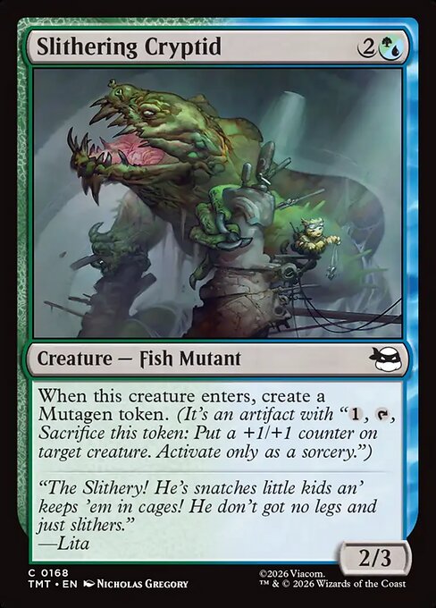 Slithering Cryptid – Teenage Mutant Ninja Turtles (TMT-168) Magic: The Gathering card