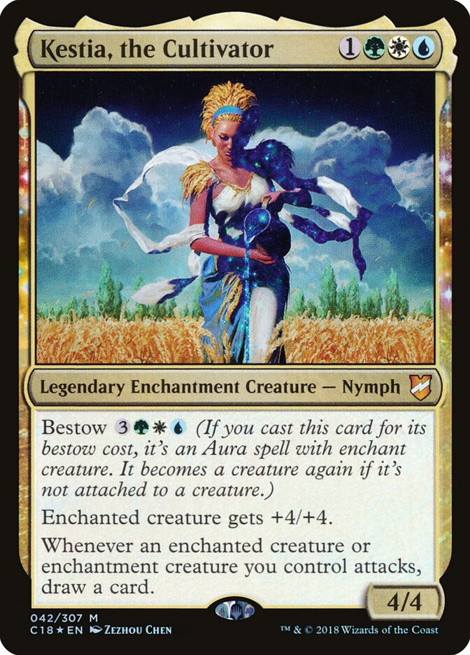 Magic-kaart Kestia, the Cultivator C18-42 uit Commander 2018 (Mythic)