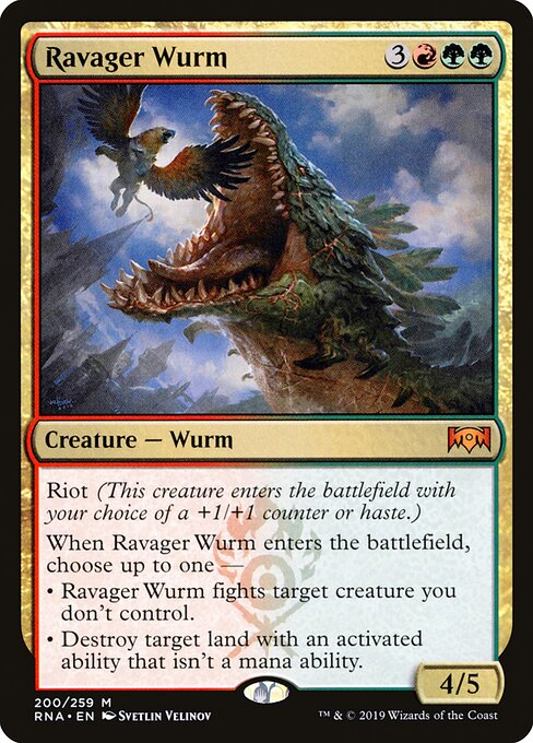 Ravager Wurm – Ravnica Allegiance (RNA-200) Magic: The Gathering card | LC-REM-20260804-15151520776524-6d5a6085-bb5d-412e-8831-757996bbc8fb Main image