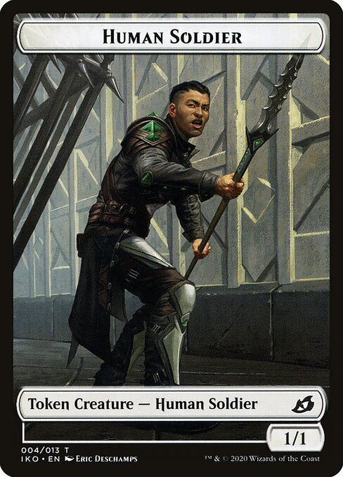 Human Soldier – Ikoria: Lair of Behemoths Tokens (TIKO-4) Magic: The Gathering card | LC-REM-20260804-15151524806988-6d9669b1-04bd-4620-9856-04ea0473ec57 Main image