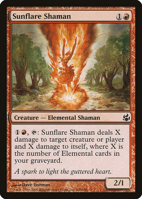 Sunflare Shaman – Morningtide (MOR-108) Magic: The Gathering card