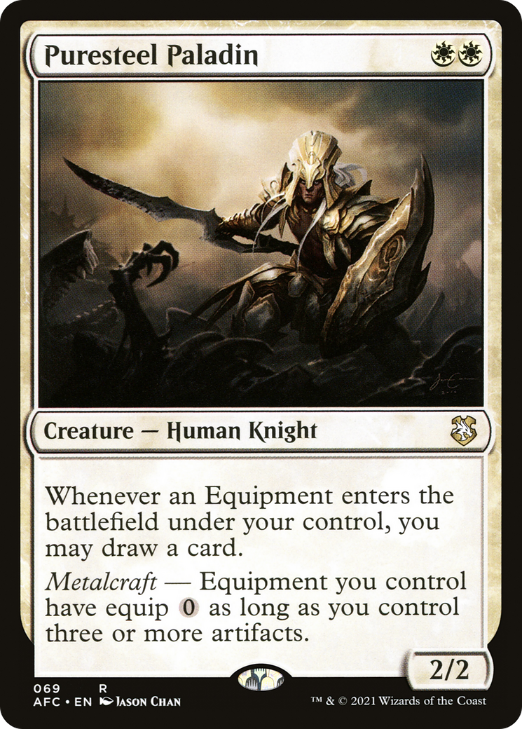 Puresteel Paladin – Commander: Adventures in the Forgotten Realms 69 – Magic: The Gathering single card Hauptbild