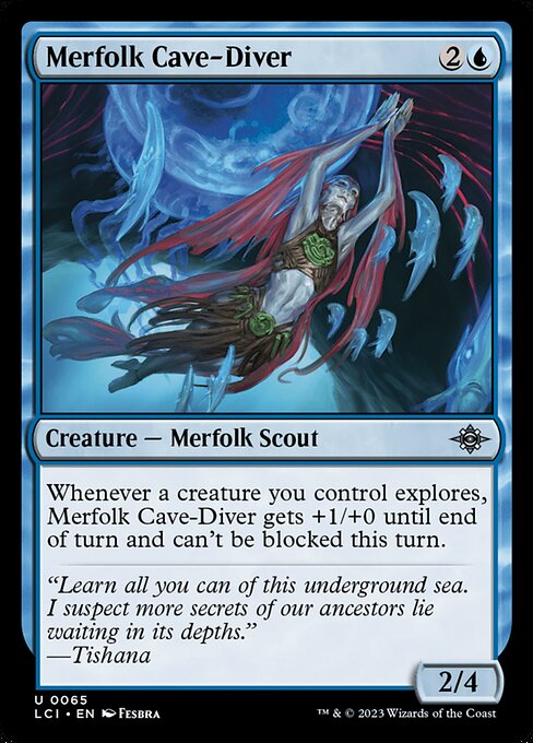 Merfolk Cave-Diver – The Lost Caverns of Ixalan (LCI-65) Magic: The Gathering card