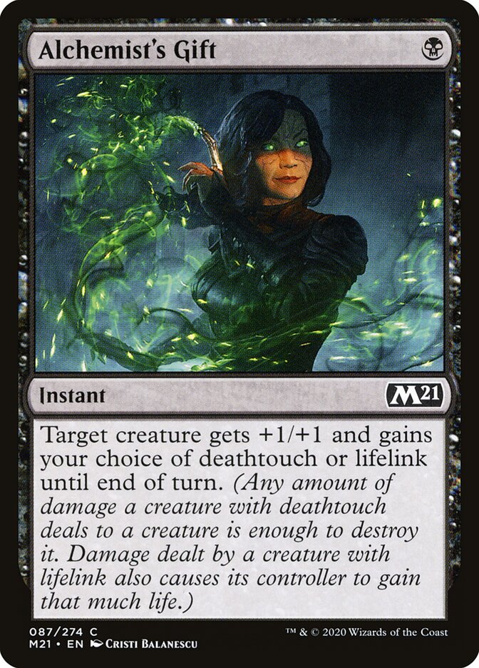 Magic-kaart Alchemist's Gift M21-87 uit Core Set 2021 (Common)