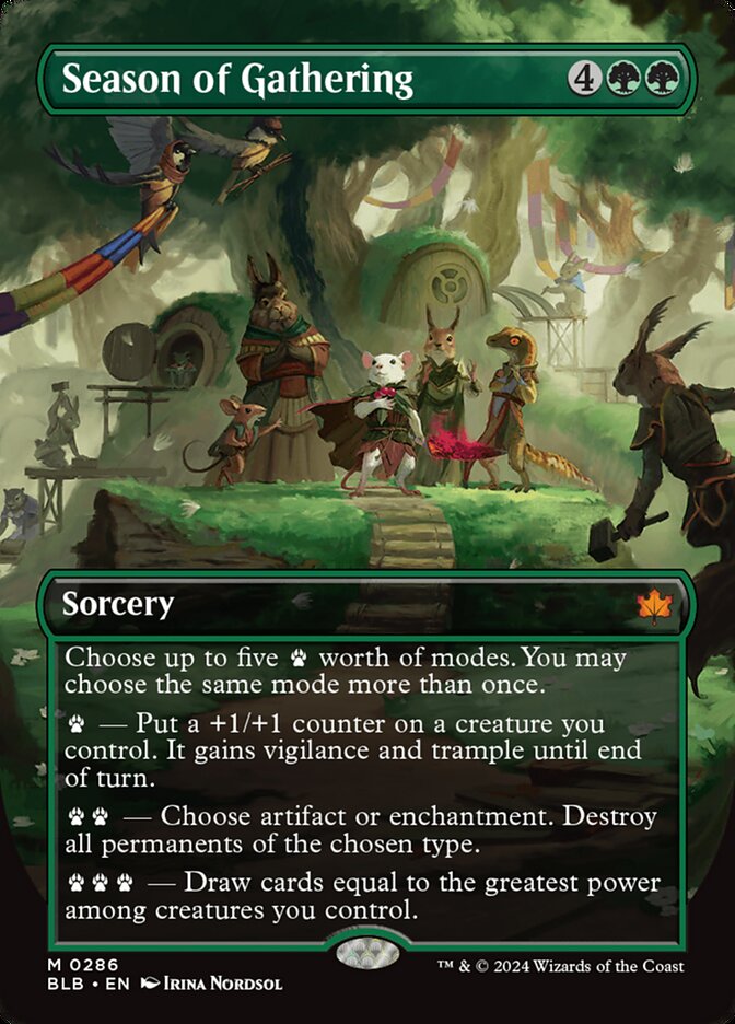 Magic-kaart Season of Gathering BLB-286 uit Bloomburrow (Mythic) Image principale du produit