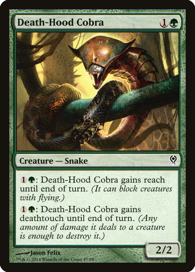 Magic-kaart Death-Hood Cobra DDM-47 uit Duel Decks: Jace vs. Vraska (Common) Imagen principal del producto