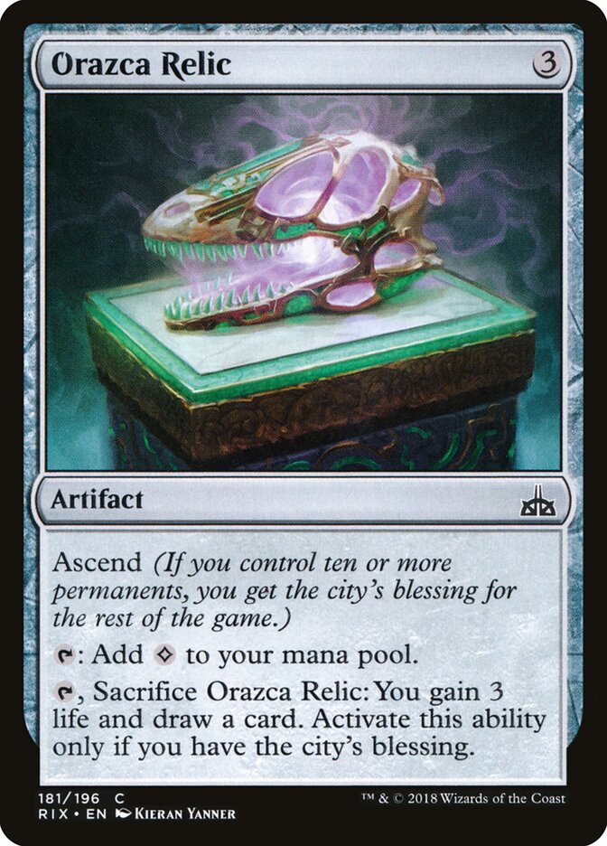 Orazca Relic - Rivals of Ixalan (Common) [RIX-181] Imagen principal del producto