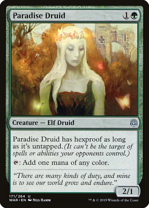 Paradise Druid – War of the Spark (WAR-171) Magic: The Gathering card