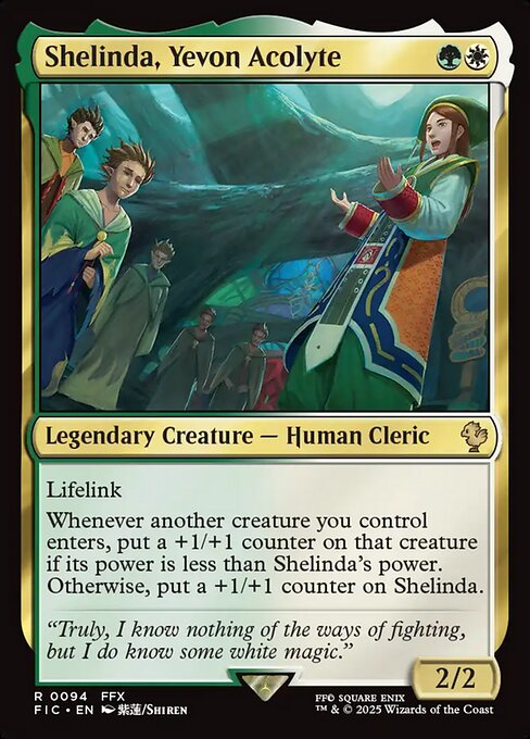 Shelinda, Yevon Acolyte – Final Fantasy Commander (FIC-94) Magic: The Gathering card | LC-REM-20260804-15339652120908-6f2cec5d-50ea-4d0f-8925-eba06222d015