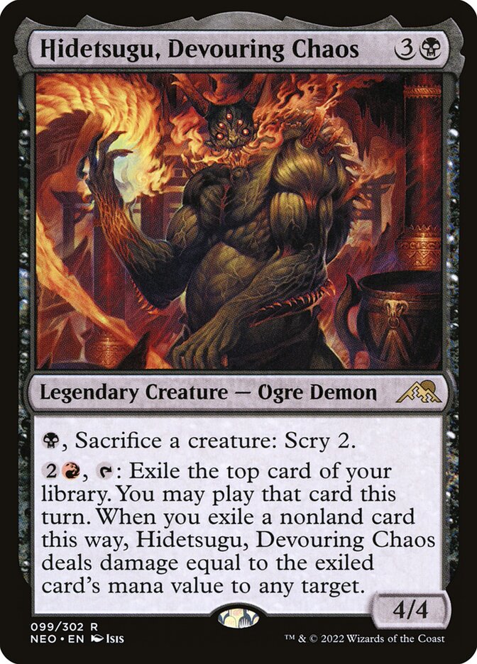 Magic-kaart Hidetsugu, Devouring Chaos NEO-99 uit Kamigawa: Neon Dynasty (Rare) Main image
