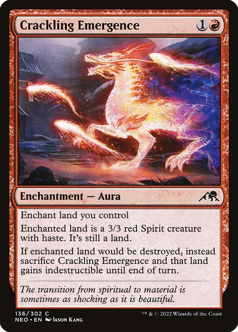 Crackling Emergence – Kamigawa: Neon Dynasty (NEO-136) Magic: The Gathering card | LC-REM-20260804-15765058158924-6f77f987-ebb7-4105-a67c-0987f50fc676 Main image