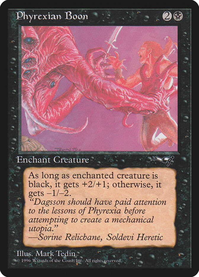 Magic-kaart Phyrexian Boon ALL-58b uit Alliances (Common) Hoofdafbeelding