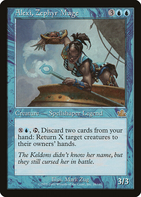 Alexi, Zephyr Mage – Prophecy (PCY-28) Magic: The Gathering card | LC-REM-20260804-15526038765900-6f8fc0b0-4a23-47ed-b61b-a4505fcfc5d2 Imagen principal del producto