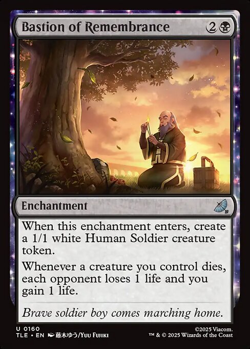 Bastion of Remembrance – Avatar: The Last Airbender Eternal (TLE-160) Magic: The Gathering card | LC-REM-20260804-15675727249740-6fe6ccad-e303-48f9-9dfa-0db7c1878031 Hauptbild