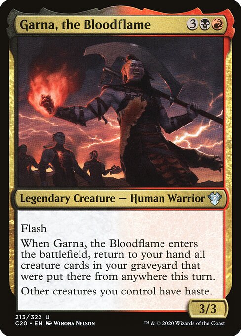 Garna, the Bloodflame – Commander: Ikoria (C20-213) Magic: The Gathering card Imagen principal del producto