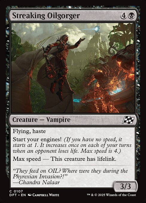 Streaking Oilgorger – Aetherdrift (DFT-107) Magic: The Gathering card