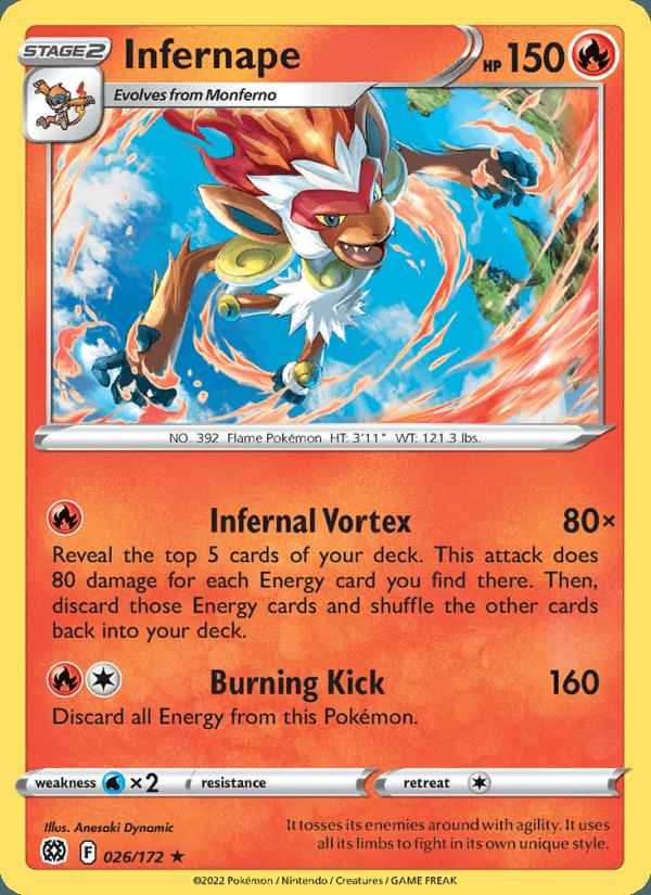 Infernape - Brilliant Stars (Holo Rare) [BRS-026] Hoofdafbeelding