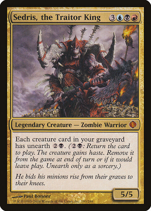 Sedris, the Traitor King – Shards of Alara (ALA-193) Magic: The Gathering card