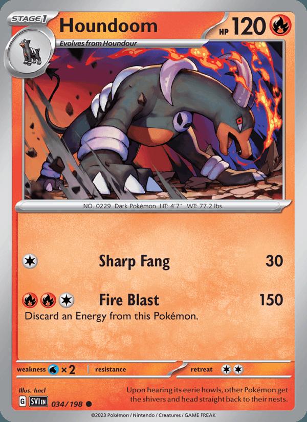 Houndoom - Scarlet & Violet (Common) [SVI-034] Hoofdafbeelding